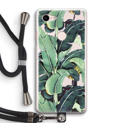 Bananenbladeren: Pixel 3 Transparant Hoesje met koord