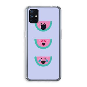 Smiley watermeloen: OnePlus Nord N10 5G Transparant Hoesje