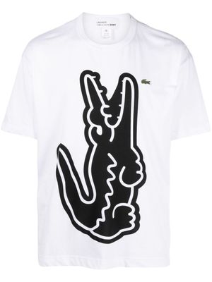 Comme Des Garçons Shirt x Lacoste t-shirt à imprimé graphique - Blanc