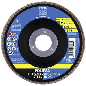 PFERD 69300936 PFC 115 Z 40 START STEELOX Lamellenschijf Diameter 115 mm Boordiameter 22.23 mm 10 stuk(s)