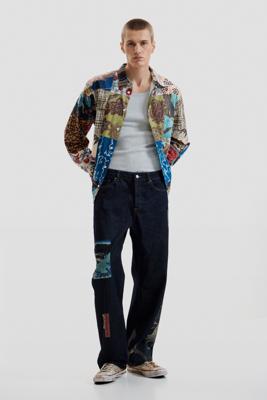 Jeans met oosters patroon - BLUE - 36