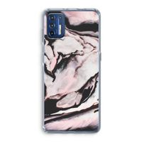 Roze stroom: Motorola Moto G9 Plus Transparant Hoesje