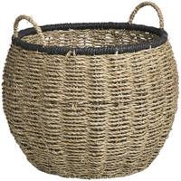 Mand Nomad - zwart/bruin - 24xØ33 cm - Leen Bakker
