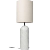 Gubi Gravity XL High Vloerlamp - Wit marmer & Canvas wit