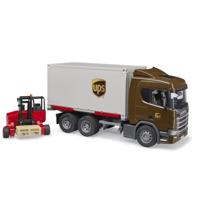 Bruder Scania Super 560R UPS vrachtwagen met vorkheftruck