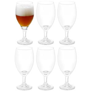 Vivalto Bierglazen - Executive Flutes - transparant glas - 6x stuks - 440 ml