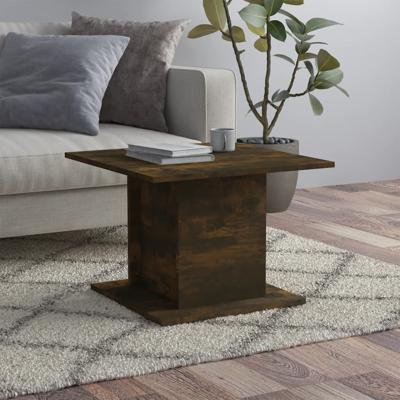Salontafel 55,5x55,5x40 cm bewerkt hout gerookt eikenkleurig