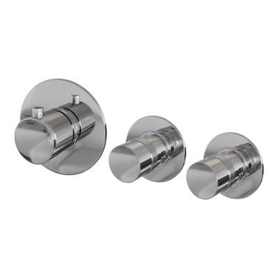 Brauer Chrome Edition inbouwthermostaat - met inbouwdeel - 3 gladde knoppen - chroom 5-CE-088