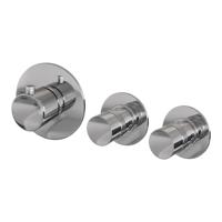 Brauer Chrome Edition inbouwthermostaat - met inbouwdeel - 3 gladde knoppen - chroom 5-CE-088