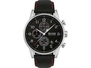 Boss Hugo Boss chronograaf navigator herenhorloge met zwarte stoffen band, 44 mm