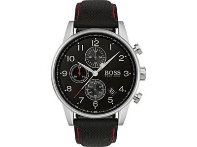 Boss Hugo Boss chronograaf navigator herenhorloge met zwarte stoffen band, 44 mm