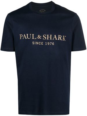Paul & Shark t-shirt à logo imprimé - Bleu