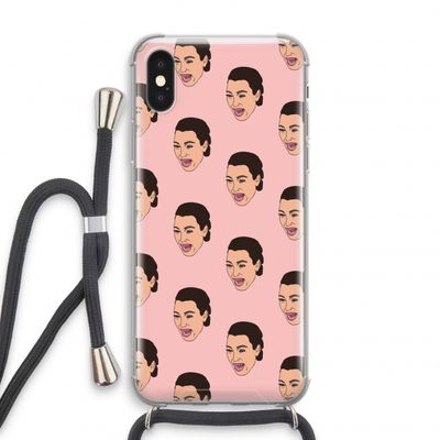 Ugly Cry Call: iPhone XS Transparant Hoesje met koord