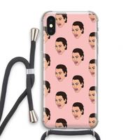 Ugly Cry Call: iPhone XS Transparant Hoesje met koord