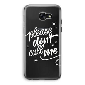 Don't call: Samsung Galaxy A5 (2017) Transparant Hoesje