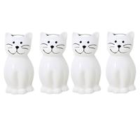 Waterverdamper - 4x - kat - wit - kinderkamer - 17 cm - luchtbevochtiger