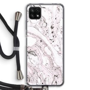 Mengelmoes: Samsung Galaxy A22 5G Transparant Hoesje met koord