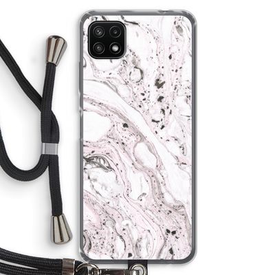 Mengelmoes: Samsung Galaxy A22 5G Transparant Hoesje met koord