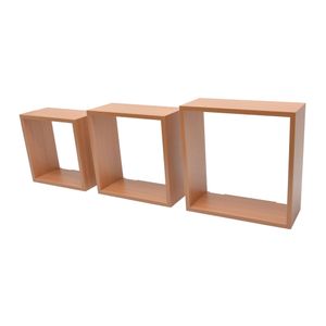 Duraline Wandkubus - set van 3 - Beuken 12mm 30x30x12cm