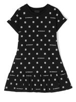 Givenchy Kids robe péplum à logo 4G imprimé - Noir - thumbnail