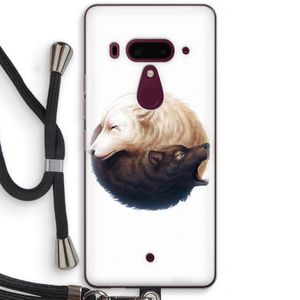 Yin Yang Wolves: HTC U12+ Transparant Hoesje met koord