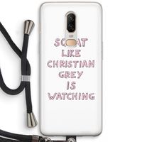 Christian Grey: OnePlus 6 Transparant Hoesje met koord