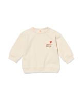 HEMA Newborn sweater hartje ecru (ecru)