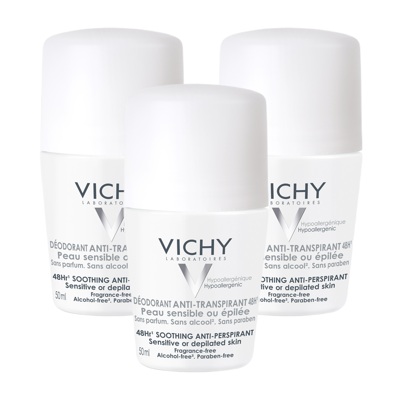 Vichy Deodorant Roller Gevoelige Huid - Multiverpakking