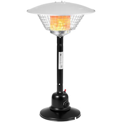 Terrasverwarming Gas-Warmtestraler Draagbare Tafelverwarming met Max 4000 W Verwarmingsvermogen Evenals Omval- en Oververhittingsbeveiliging Zwart