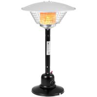 Terrasverwarming Gas-Warmtestraler Draagbare Tafelverwarming met Max 4000 W Verwarmingsvermogen Evenals Omval- en Oververhittingsbeveiliging Zwart
