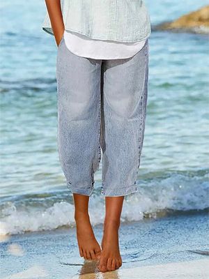 Denim Solid Casual Jeans