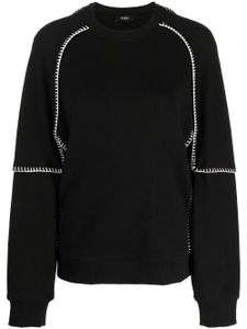 Goen.J sweat à design superposé - Noir