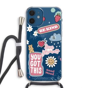 Positivity: iPhone 12 Transparant Hoesje met koord
