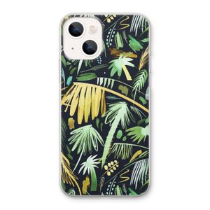 Tropical Palms Dark: iPhone 13 Transparant Hoesje