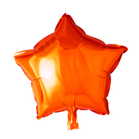 Folieballon Ster Oranje (45cm) - thumbnail