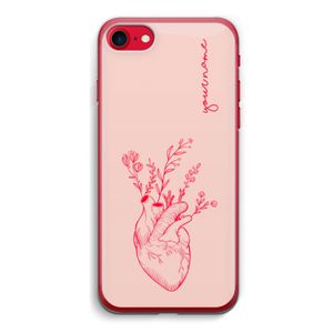 Blooming Heart: iPhone SE 2020 Transparant Hoesje