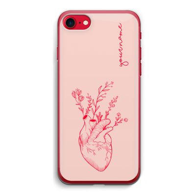 Blooming Heart: iPhone SE 2020 Transparant Hoesje