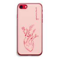Blooming Heart: iPhone SE 2020 Transparant Hoesje