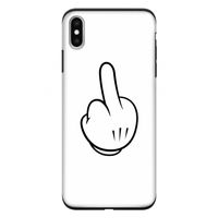 Middle finger white: iPhone XS Max Tough Case