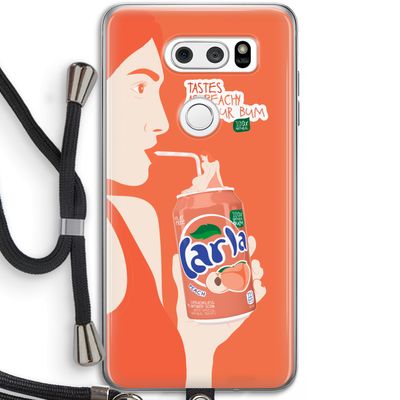 Peach please!: LG V30 Transparant Hoesje met koord