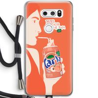 Peach please!: LG V30 Transparant Hoesje met koord
