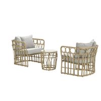 Garden Impressions Colonial loungeset 3-delig - natural rotan/ sand - thumbnail