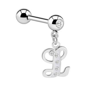 Jeweled Barbell with Charm Chirurgisch staal 316L / Belegde messing Barbells