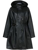 Proenza Schouler White Label parka en cuir artificiel à capuche - Noir - thumbnail