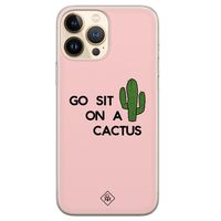 iPhone 13 Pro Max siliconen hoesje - Go sit on a cactus