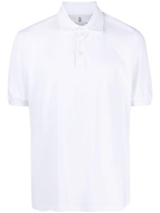 Brunello Cucinelli polo en piqué de coton - Blanc