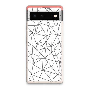 Geometrische lijnen zwart: Google Pixel 6 Transparant Hoesje