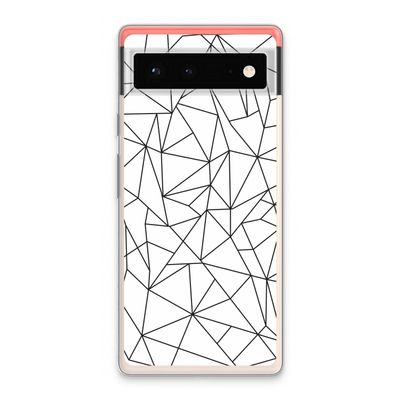 Geometrische lijnen zwart: Google Pixel 6 Transparant Hoesje
