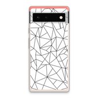 Geometrische lijnen zwart: Google Pixel 6 Transparant Hoesje