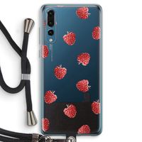 Framboosjes: Huawei P20 Pro Transparant Hoesje met koord